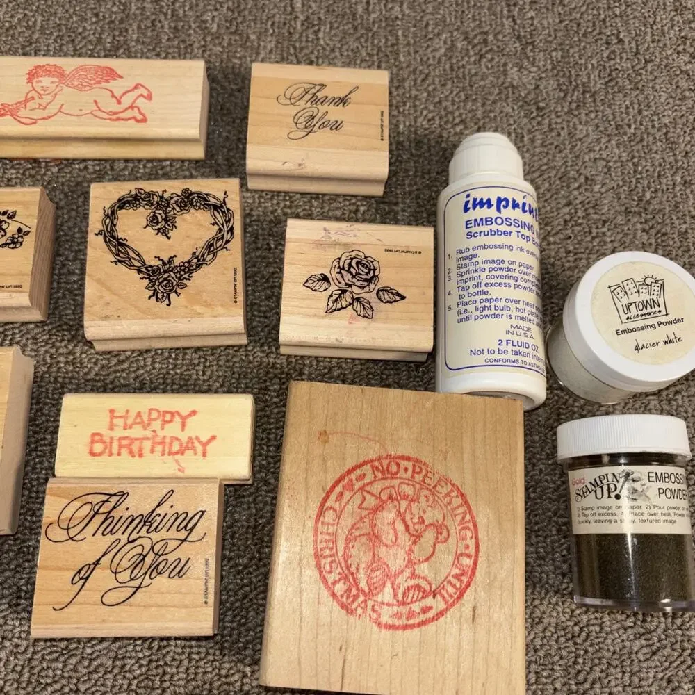 Vintage Stamping Kit 1992 3 Pads Clean